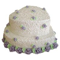 Cakes in India including 3 Kg Two Tier Heart Shape Vanilla Cake in India