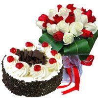 Midnight Flowers Delivery in India along with Cakes to India