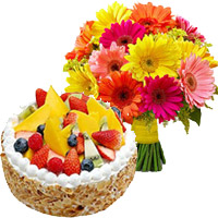 Cake in India - Gerbera 1 Kg Fruit Cake From 5 Star Hotel