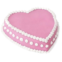 Send Wedding Cakes to India - Strawberry Heart Cake