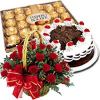 Flowers Delivery in India - Midnight Cake to India